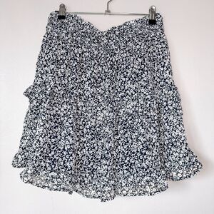 Sienna Sky Black and White Floral Skirt Size Large